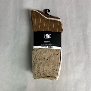 New Frye Socks Women’s 3 Pair Brown & Tan Cotton Blend Boot Sock Casual Active